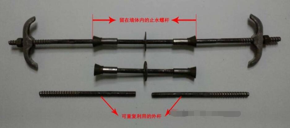 老式止水螺桿與三段式止水螺桿作用效果的區(qū)別(圖1)